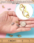 Dailyacc Double Opening Lobster Clasp 316 Stainless Steel Silver and Gold Pleted Necklace Bracelet Extender Clasps and Closures for DIY Jewelry (Gold 6Pcs, 12mm × 6mm) - color: Gold 6Pcs, size: 12mm × 6mm