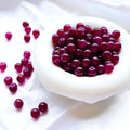 Jabrand 145pcs Glass Beads, 8mm Glass Beads for Barcelet and Jewelry Making DIY Crafts (Burgundy) - color: Burgundy