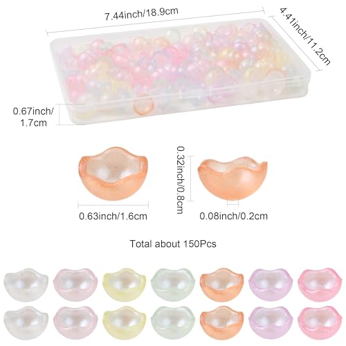 150Pcs Eggshell Luminous Acrylic Beads Cone for Jewelry Making Glow in The Dark Transparent Spacer Beads Bulk for Bracelet Earring Necklace DIY Craft Gift - color: Luminous Eggshell- 150 pcs