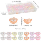 150Pcs Eggshell Luminous Acrylic Beads Cone for Jewelry Making Glow in The Dark Transparent Spacer Beads Bulk for Bracelet Earring Necklace DIY Craft Gift - color: Luminous Eggshell- 150 pcs