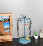 Bird Rotating Necklace Holder Bracelet Stand/Jewelry Organizer/Jewelry Tree, Turquoise - color: Turquoise