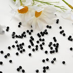 1000pcs 4 mm Bicone Crystal Beads Faceted Crystal Glass Beads Bulk for Jewelry Making DIY Necklace Bracelet Earring (Jet Black) - color: Jet Black