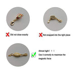 Built-in Safety Locking Magnetic Jewelry Clasp for Necklace and Bracelet Light Small Extender Lobster Clasps Pineapple Texture Metallic Finishes Glod and Silver - color: Pineapple Gold and Silver
