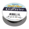 Soft Flex 26 Gauge Craft Wire - 27 Meters - Jewelry Wire with Tarnish Resistant Silver Plating - style: Black