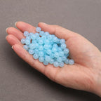 BONNY BOXX 1000PCs 6MM Jelly Light Blue Acrylic Round Beads, Smooth Transparent Acrylic Balls, Plastic Resin Gumball Bubblegum Chunky Beads for Necklace & Bracelet Making, Crafting Supplies - color: Jelly Light Blue, size: 6MM