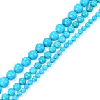 Adabele 120pcs Natural Stabilized Blue Turquoise Gemstone 6mm Round Loose Beads Gem Stone Spacer for Craft Jewelry Making GR-A6 - color: Round Beads, size: 6mm Round (120pcs/2 Strands)