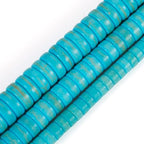 Craftdady 744Pcs Blue Friendship Bracelet Beads Heishi Turquoise Beads Strands 4.5/6/8mm Flat Round Gemstone Beads Coin Disc Spacer Stone Beads for Crafts DIY Jewelry Making Supplies - color: Turquoise, 4.5-8mm