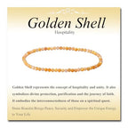 MASSIVE BEADS Natural Genuine Gemstone Beads Healing Crystal Chakra Reiki Jewelry Faceted Round Beads Bracelets 3mm - color: Golden Shell