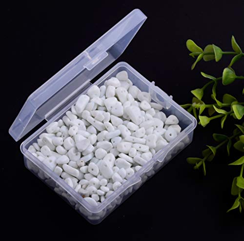 Natural Chip Stone Beads 5-8mm Ceramic Whiteware 400 Pieces Irregular Gemstones Healing Crystal Loose Rocks Bead Hole Drilled DIY for Bracelet Jewelry Making Crafting (5-8mm, Ceramic Whiteware Stone) - color: Ceramic Whiteware Stone