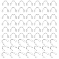 PH PandaHall 120pcs Wire Guardians for Jewelry Making Stainless Steel Wire Guard Thread Protector, 6.3~7mm Silver Plated U Shape Loops for Necklace Clasp Earring Bracelet Wedding Decoration