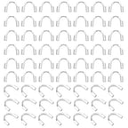 PH PandaHall 120pcs Wire Guardians for Jewelry Making Stainless Steel Wire Guard Thread Protector, 6.3~7mm Silver Plated U Shape Loops for Necklace Clasp Earring Bracelet Wedding Decoration