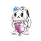 S925 Bead Dangle Charms for Bracelets Necklaces, Compatible with Pandora, Jewelry Making - style: Bunny Charms
