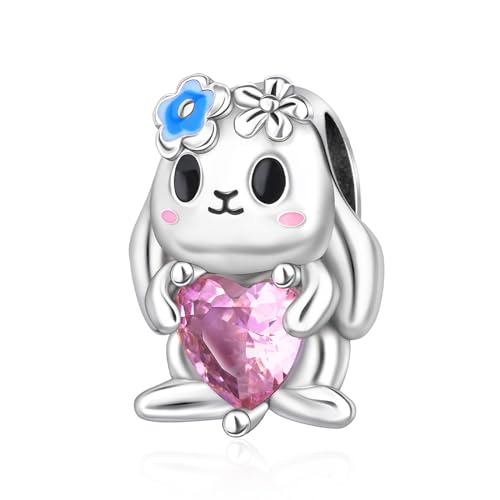 S925 Bead Dangle Charms for Bracelets Necklaces, Compatible with Pandora, Jewelry Making - style: Bunny Charms