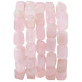 Natural Large Rose Quartz Cube Stone Beads 8x11mm 38cm/str Loose Semi Gemstone Stone Square Beads for Making Bracelets Necklace - color: Rose Quartz