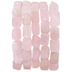 Natural Large Rose Quartz Cube Stone Beads 8x11mm 38cm/str Loose Semi Gemstone Stone Square Beads for Making Bracelets Necklace - color: Rose Quartz