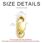14k Gold Necklace & Bracelet Extender Chain, 1"/1.5"/2"/3"/4"/5" Durable Removable Gold Extension Chain - color: style 12-yellow, size: 2inch