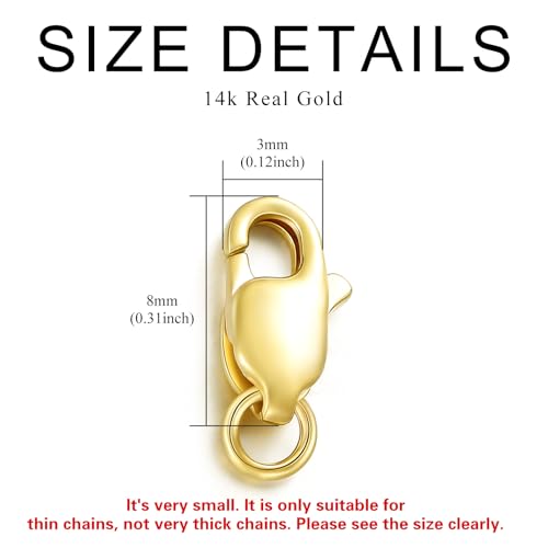 14k Gold Necklace & Bracelet Extender Chain, 1"/1.5"/2"/3"/4"/5" Durable Removable Gold Extension Chain - color: style 3-yellow, size: 1inch