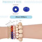 PH PandaHall 2000 Pcs 3mm Seed Beads, 8/0 Glass Seed Beads Round Small Pony Bead Waist Beads Mini Spacer Beads for Earring Bracelet Necklace Anklet Jewelry DIY Craft Making, Royal Blue - color: Blue-2000 Pcs