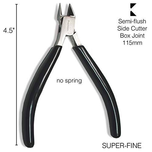 The Beadsmith Side Cutter – Extra Fine Tips – 4.5 inches (114mm) – PVC Grip Handle with Double Leaf Springs – Jewelry Making Tool for Creating Bracelets, Earrings and Necklaces - style: Side Cutter