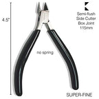The Beadsmith Side Cutter – Extra Fine Tips – 4.5 inches (114mm) – PVC Grip Handle with Double Leaf Springs – Jewelry Making Tool for Creating Bracelets, Earrings and Necklaces - style: Side Cutter