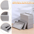 12 Pcs Small Velvet Jewelry Trays Stackable Jewelry Drawers Organizer Trays, Jewelry Storage Display Trays for Necklace Earring Ring Bracelet, Grey (8.26 x 4.92 x 0.98 Inches)