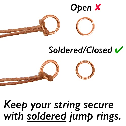 The Beadsmith Soldered Jump Rings – 6mm, Copper Plated, 20-Gauge (0.79mm) Wire Thickness, 144 Pieces – Findings for Making Keychains, Charms, Chain Mail and Body Jewelry - color: Copper, size: 6mm - 19 Gauge