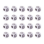 KISSITTY 240pcs Opaque Acrylic Letter Q Cube Beads Bulk White Plastic Initial Alphabet Square Loose Spacer Beads for Bracelet Necklace DIY Name Jewelry Making Supplies Hole: 1.8mm - color: Letter Q#White and Black