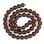 Natural Stone 6mm Smoky Quartz Smooth Round Loose Beads Energy Gemstone DIY for Jewelry Making Bracelet Necklace 1 Strand 15" - color: Smoky Quartz, size: 6mm