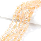 Citrine Pebble Nugget Oval Free Tumbled Stone 6-8mm Natural Gemstone Loose Beads Approx 15.5 inch for DIY Jewelry Making - color: Citrine