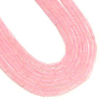 29 Pcs 4x13mm Natural Light Pink Rose Quartz Crystals Bead Cylinder Column Tube Spacer Beads for Jewelry Making Bracelets Crafts - color: Rose Quartz, size: 4x13mm