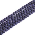 8mm Blue Sandstone Frosted Matte Unpolished Round Beads for Jewelry Making Strand 15 inch - color: Blue Sandstone, size: 8mm