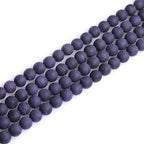8mm Blue Sandstone Frosted Matte Unpolished Round Beads for Jewelry Making Strand 15 inch - color: Blue Sandstone, size: 8mm