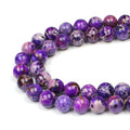MJDCB 4mm Purple Imperial Jasper Gemstone Beads Round Loose Stone Bead for Jewelry Making Bracelets Necklaces - color: Purple Imperial Jasper, size: 4mm