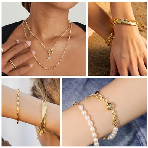 14K Gold Magnetic Necklace Clasps and Closures 925 Sterling Silver Magnetic Jewelry Clasps for Necklaces Bracelet Extender Double Lobster Clasp - color: E-14K Gold