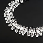200pcs Czech 12mm Faceted Teardrop Briolette Crystal Glass Loose Beads Pendant Drop Spacer Bulk Crystal Clear for DIY Jewelry Making CCT2-1 - color: Crystal clear, size: 12x6mm - 200pcs