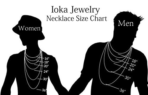 Ioka - 14K Yellow Solid Gold 3.4mm Flat Mariner Chain Necklace with Lobster Clasp