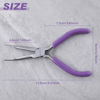 SPEEDWOX Bent Needle Nose Pliers With Smooth Jaw, 45 Degree Bent Long Nose Pliers, Hook & Needle Remover, Jewelry Making, Bending Wire & Small Object Gripping - style: Bent Needle Nose Pliers with Smooth Jaw