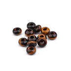 BEADIA Natural Yellow Tiger Eye Rondelle Stone with Large Hole (5.5mm) Loose Semi Gemstone Beads for Jewelry Making 14mmx7.5mm 12pcs - color: Yellow Tiger Eye, size: 14mm x 7.5mm