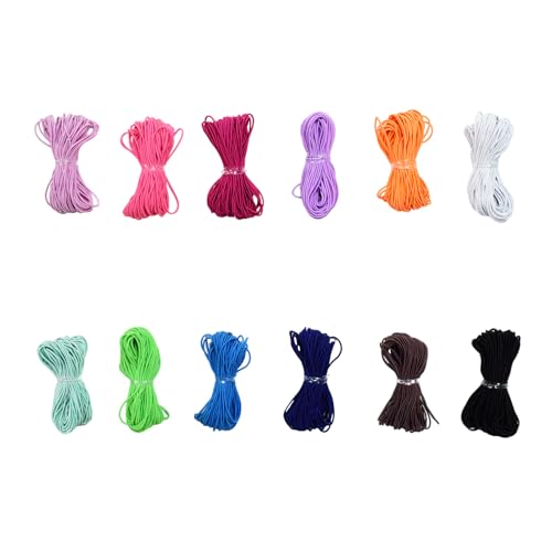 131 Yards Multicolor Beading Elastic Cord 1mm for Jewelry Making and Sewing Elastic Stretch Bead Cord for Sewing and Bracelets, Necklace, Jewelry Making
