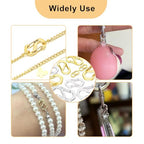 Double Opening Lobster Clasp,Gold and Sliver Bracelet Clasp Charm Clasp,Necklace Connectors for Multiple Necklaces - 12 Pack (Small &Large) - size: Sliver＆Gold