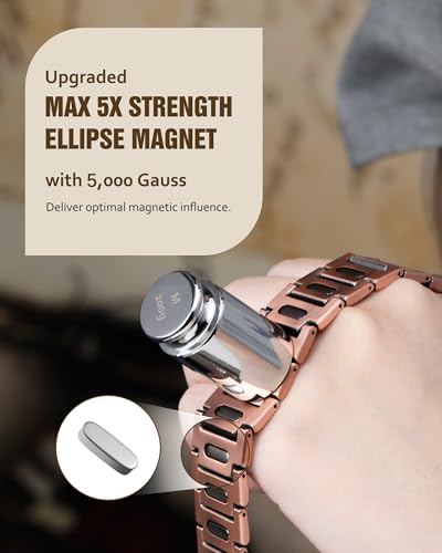 Jecanori 5X Pure Copper Magnetic Bracelet for Men - Upgraded Magnets & Butterfly Clasp, Adjustable Length with Sizing Tool - style: Ridge