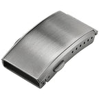 watchdives Watch Buckle 18mm Stainless Steel Watchband Clasp Silver Fold Safety Milled Clasp Replacement - color: Silver, size: 18mm