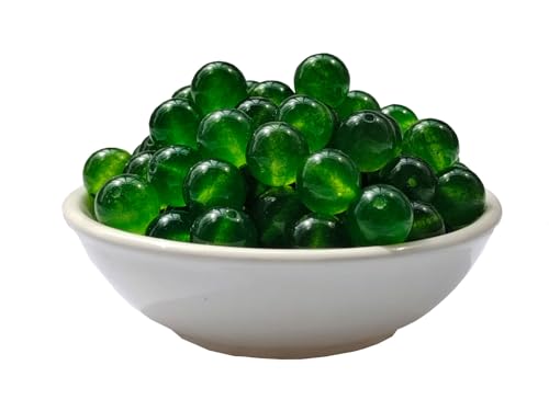 Stone Beads 6mm 140pcs Green Chalcedony Beads Round Loose Gemstones Beads for Bracelet Necklace Jewelry Making (6mm, 60634 Green Chalcedony) - color: Green Chalcedony Beads, size: 6mm