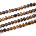 10mm Natural Tiger Eye Stone Beads Heart Shape DIY Loose Gemstone Energy Healing Crystal Charms for Jewelry Making Handmade - color: Tiger Eye
