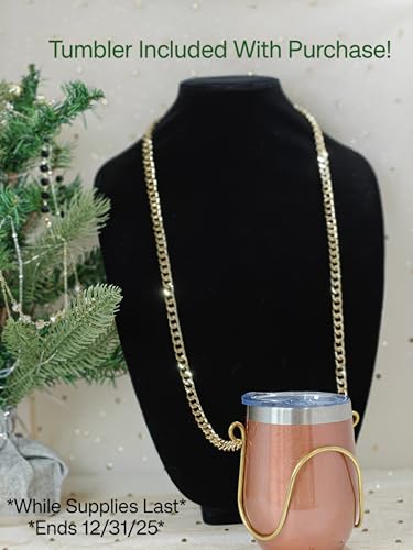 – (Silver, Gold or Bronze Chain Design The most unique, fashionable and functional product in beverage accessories - color: Gold