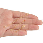 Gold Necklace Extenders 14k Extender Chain 925 Sterling Silver Extension Bracelet Chain Extenders for Necklaces 3 Pcs (1 2 3 Inch)(Gold) - color: Gold, size: 1 2 3 Inch