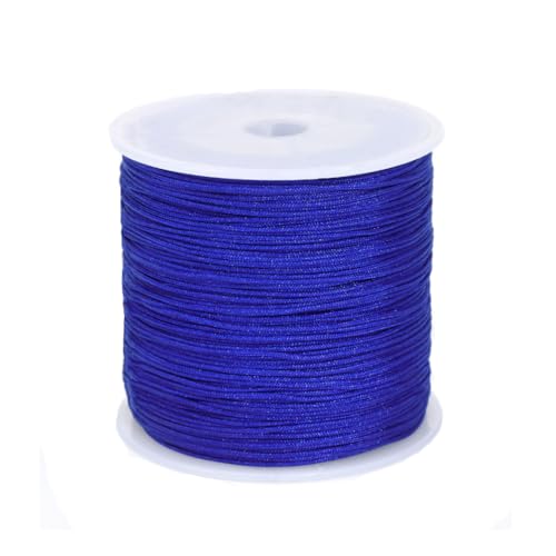 0.8mm 110Yards Nylon String Cord Braided Beading Thread for DIY Crafts Friendship Bracelets Pendant Chinese Lucky Knotting Macrame Necklaces,Jewelry Making (Royal Blue) - color: Royal Blue, size: 0.8MM