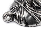 TheBeadChest Round African Silver Mask Pendant (58x62mm): Genuine West African Mask Design for DIY Jewelry & Necklaces - color: Silver, size: Medium (58x62mm)