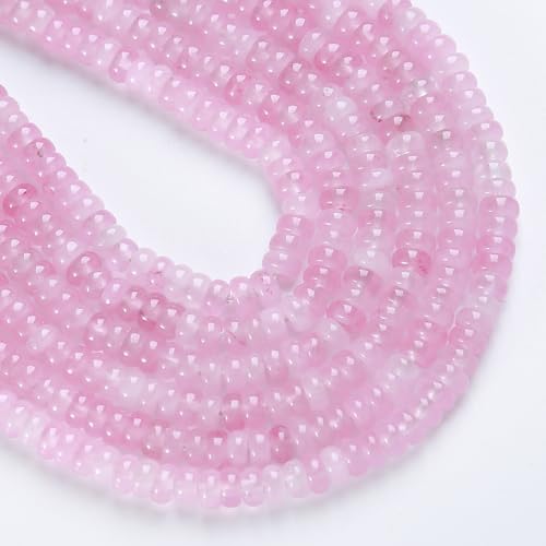 150PCS 2x4mm Natural Lavender Amethyst Stone Rondelle Beads Abacus Disk Stone Beads Round Loose Spacer Gemstone for DIY Bracelet Necklace Jewelry Making - color: Lavender amethyst Stone, size: 2x4mm Abacus Disk