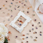 SUPERFINDINGS 84Pcs 7 Colors Natural Stone Pendants Mixed Gemstone Charms with Silver Stainless Steel Jump Ring Mixed Color Dangle Charms for Earring Necklace Bracelet Jewelry Making 14mm - color: Silver